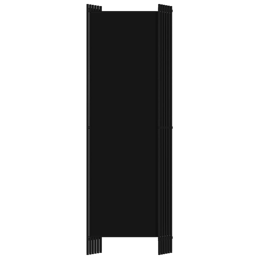 6-tlg. Raumteiler Schwarz 300x180 cm