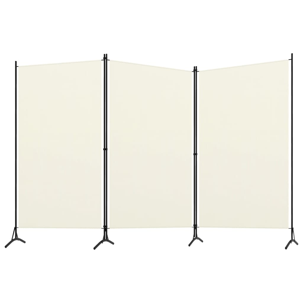 3-tlg. Raumteiler Cremeweiß 260x180 cm