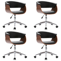 Thumbnail for Drehbare Esszimmerstühle 4 Stk. Schwarz Kunstleder