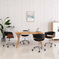 Thumbnail for Drehbare Esszimmerstühle 4 Stk. Schwarz Kunstleder