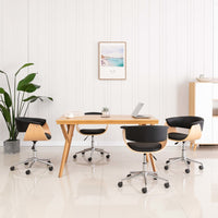 Thumbnail for Drehbare Esszimmerstühle 4 Stk. Schwarz Kunstleder