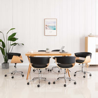 Thumbnail for Drehbare Esszimmerstühle 6 Stk. Schwarz Kunstleder