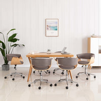 Thumbnail for Drehbare Esszimmerstühle 6 Stk. Taupe Stoff