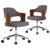 Thumbnail for Drehbare Esszimmerstühle 2 Stk. Grau Bugholz und Stoff