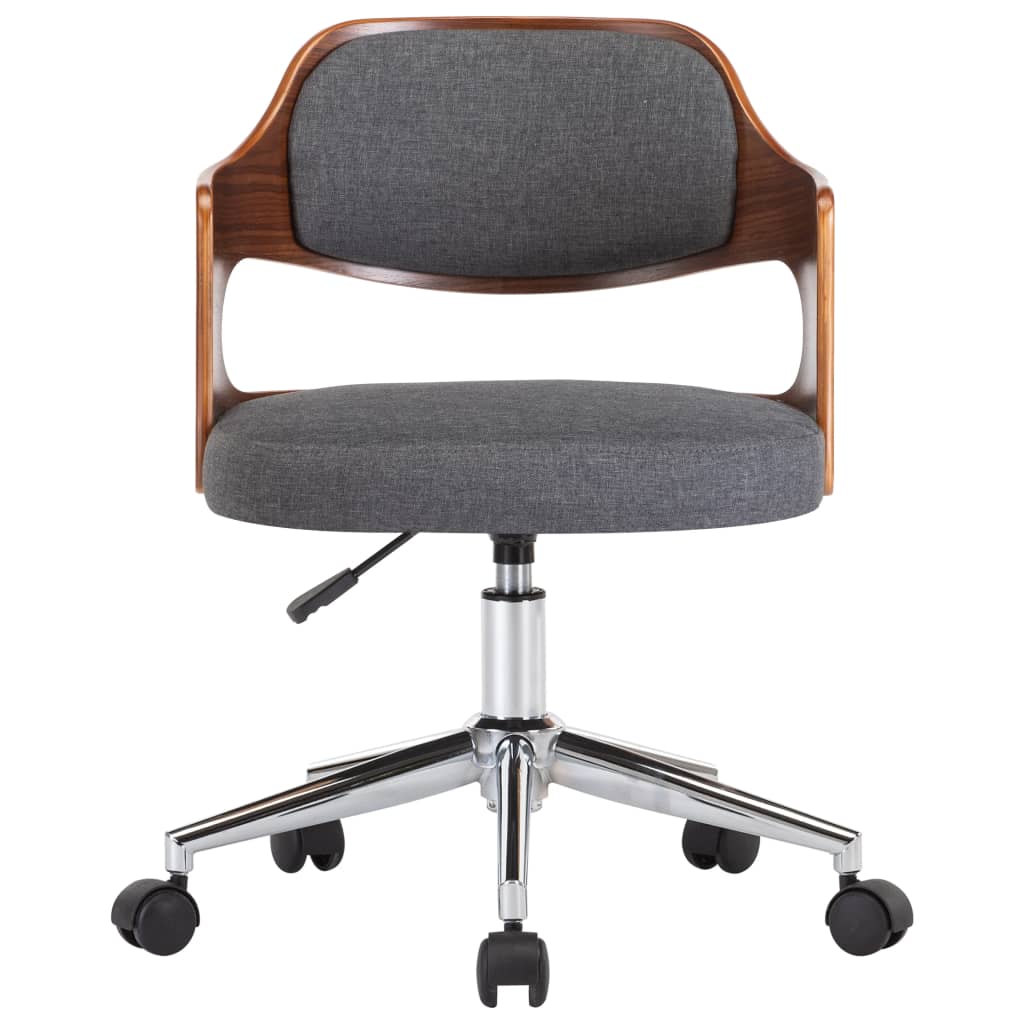 Drehbare Esszimmerstühle 2 Stk. Grau Bugholz und Stoff