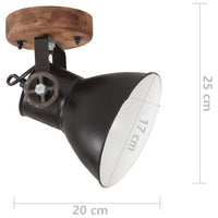 Thumbnail for Wand-/Deckenlampen Industriestil 2 Stk. Schwarz 20x25 cm E27