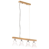 Thumbnail for Deckenlampe Industriestil Weiß E27 Mangoholz