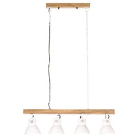 Thumbnail for Deckenlampe Industriestil Weiß E27 Mangoholz