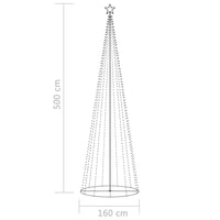 Thumbnail for Weihnachtsbaum Kegelform 752 Warmweiße LEDs Deko 160x500 cm