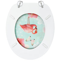 Thumbnail for Toilettensitz mit Deckel MDF Flamingo-Design
