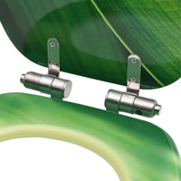 Thumbnail for Toilettensitz Soft-Close-Deckel MDF Grün Wassertropfen-Design