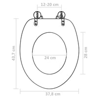 Thumbnail for Toilettensitz mit Soft-Close-Deckel MDF Tiefsee-Design