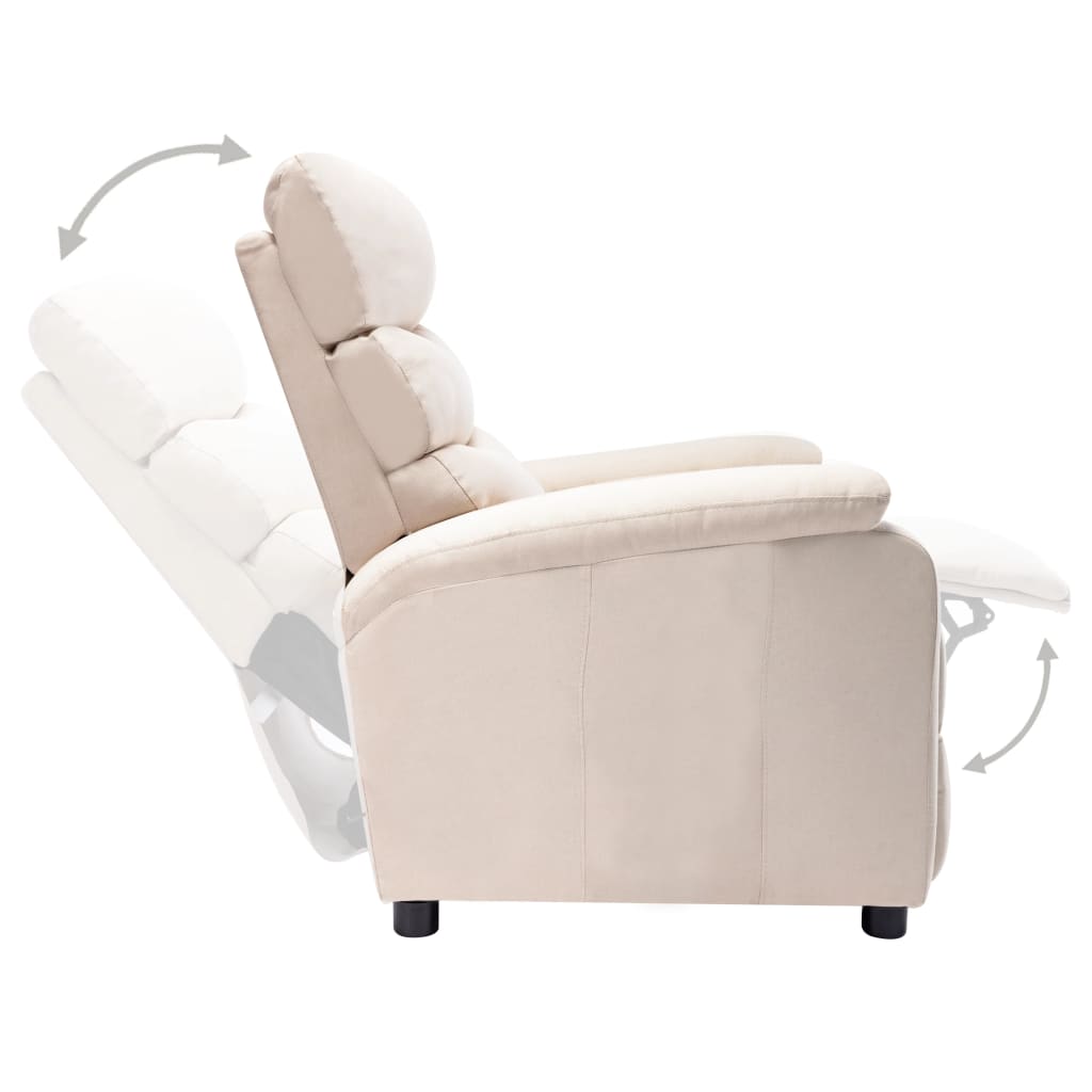 Relaxsessel Creme Stoff