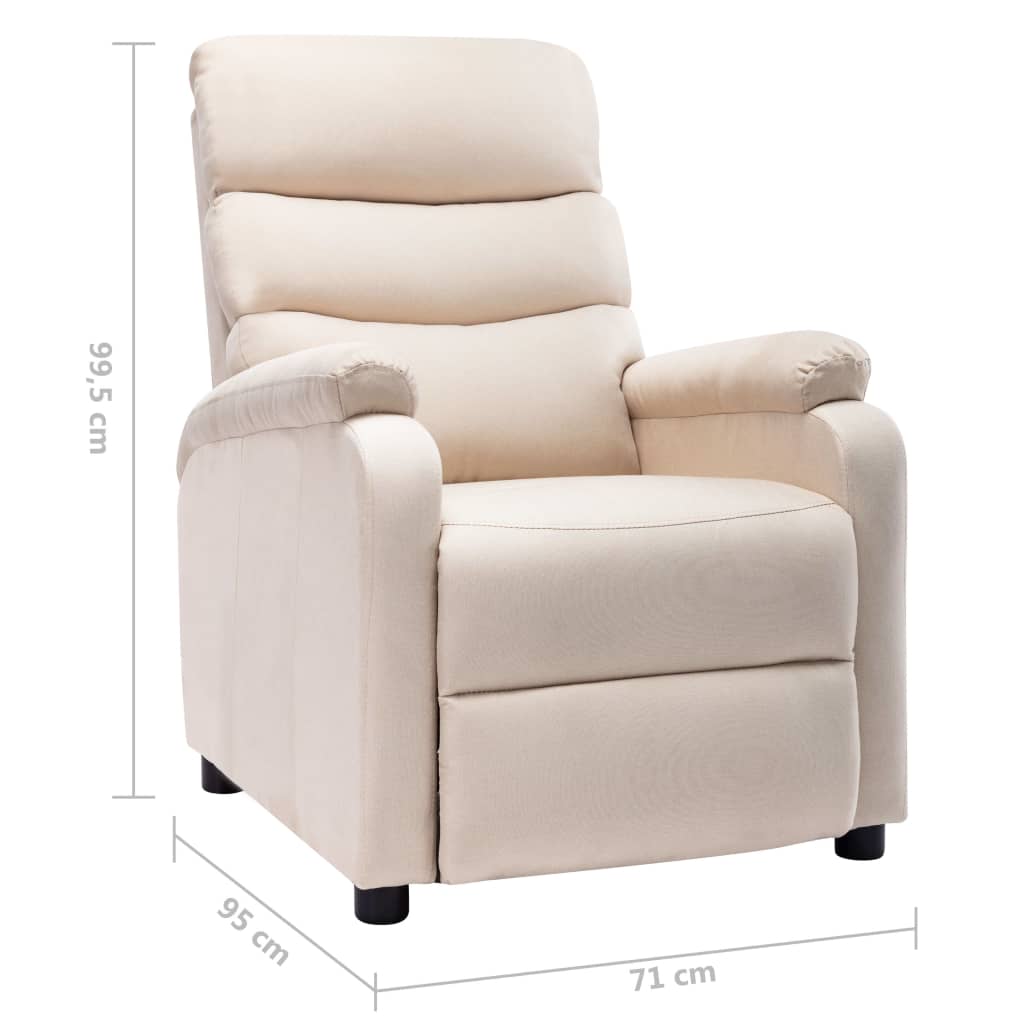 Relaxsessel Creme Stoff