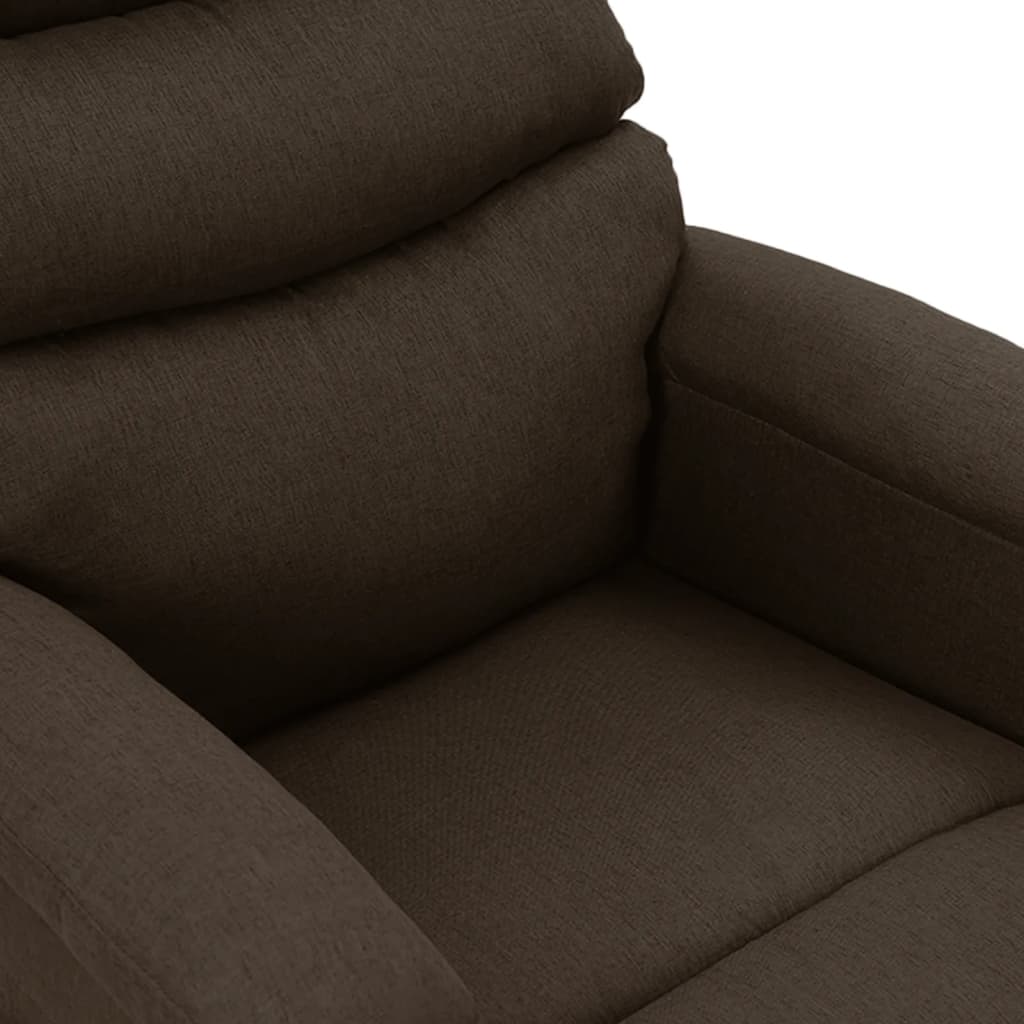 Massagesessel Dunkelbraun Stoff