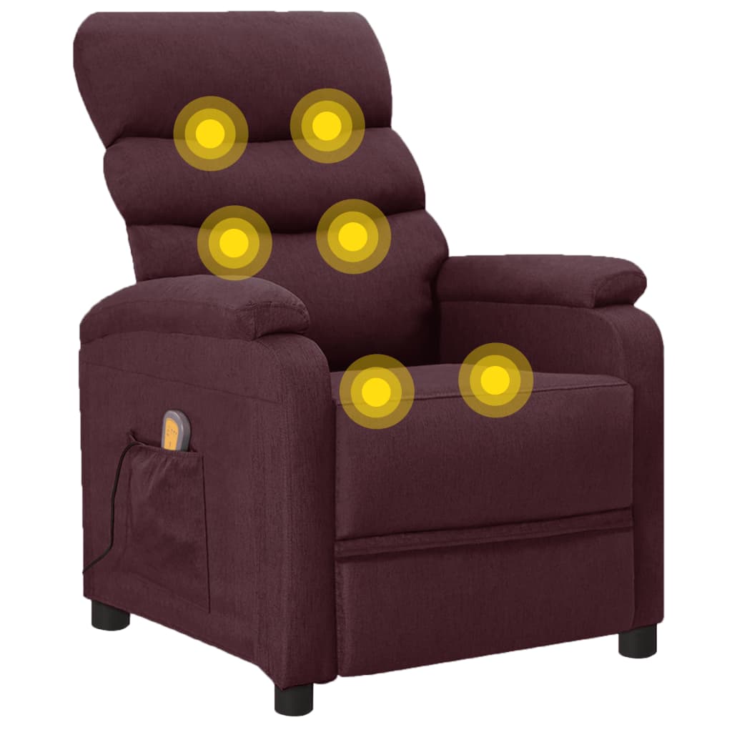 Massagesessel Lila Stoff