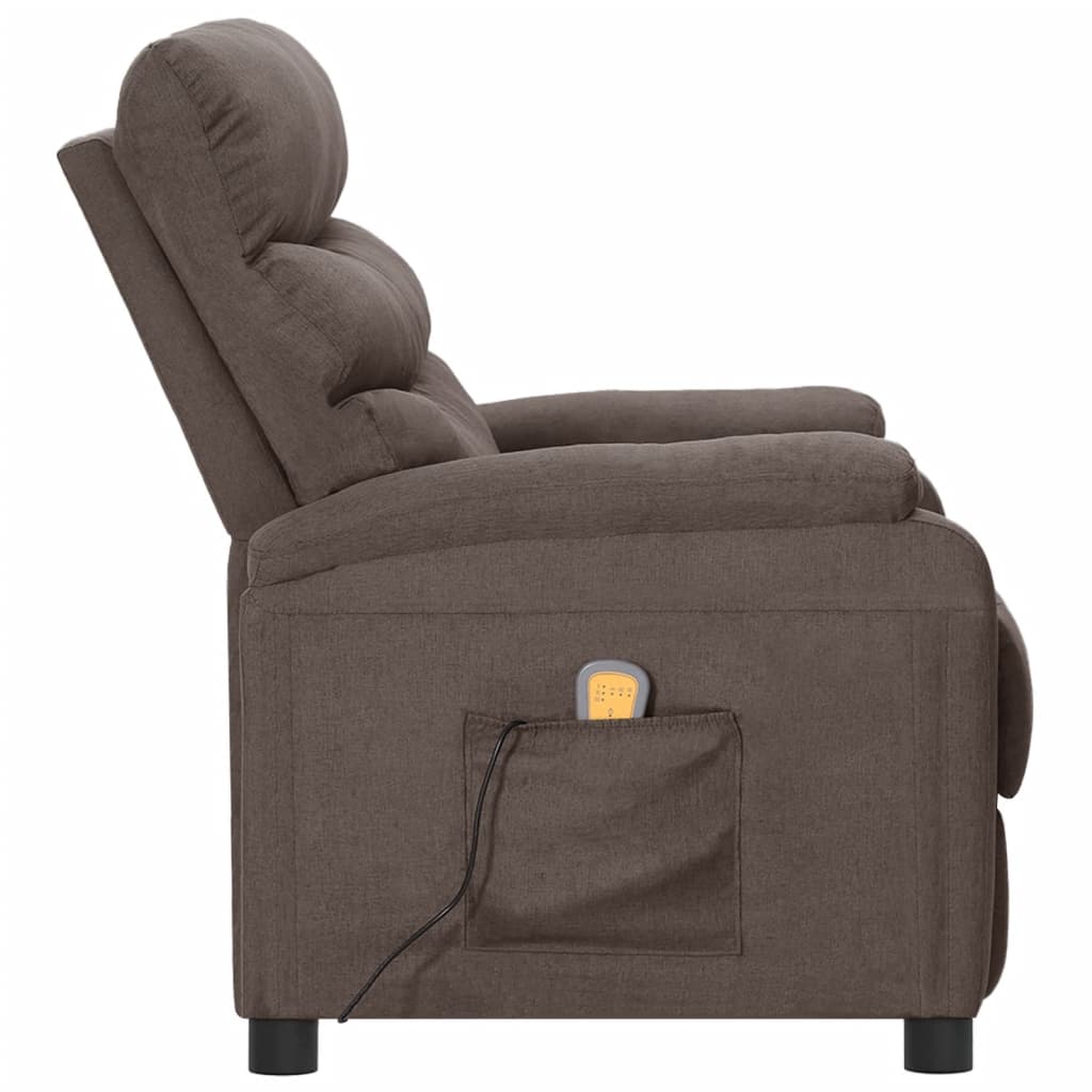 Massagesessel Taupe Stoff