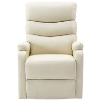 Thumbnail for Aufstehsessel Cremeweiß Kunstleder