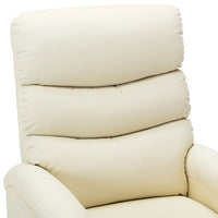 Thumbnail for Aufstehsessel Cremeweiß Kunstleder