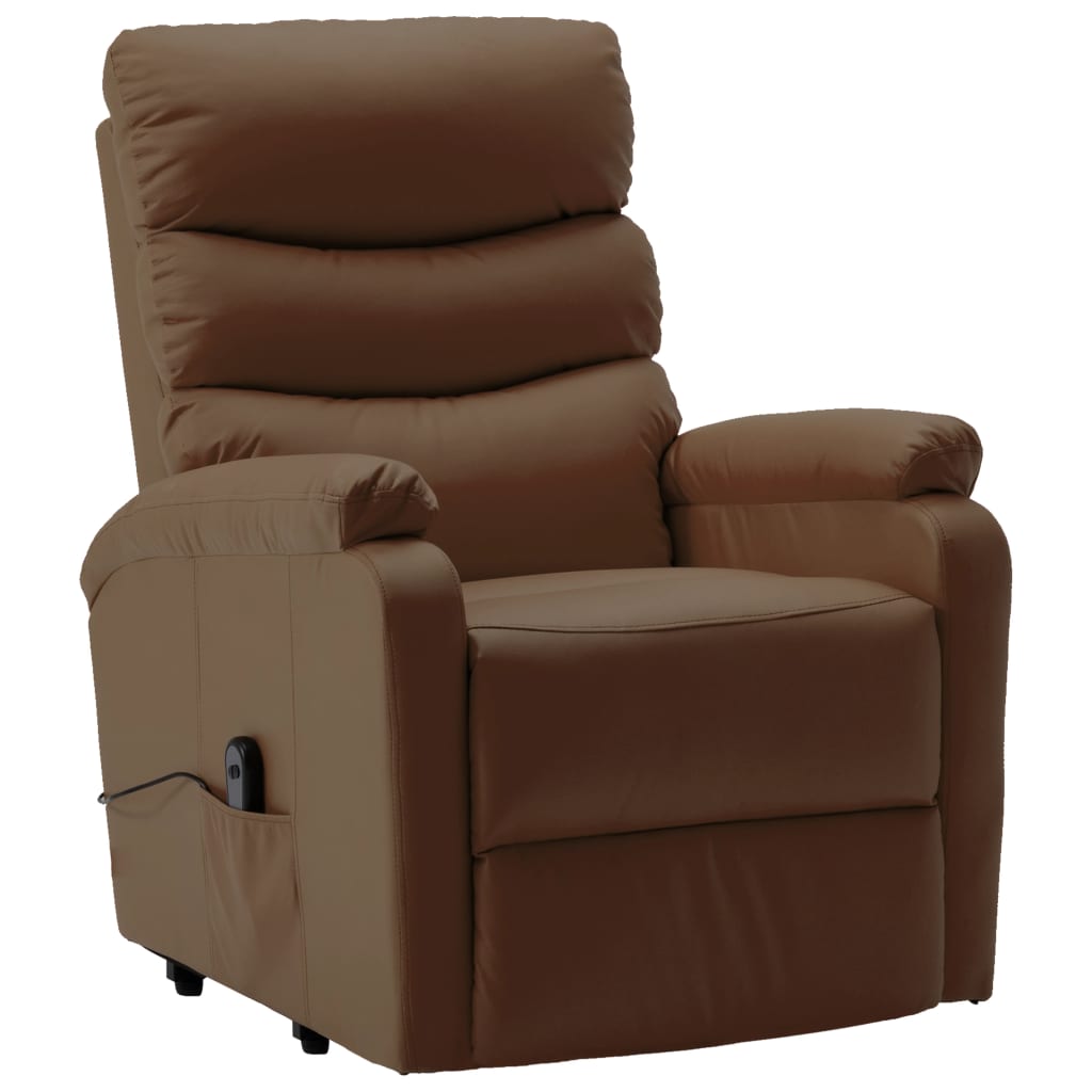 Aufstehsessel Braun Kunstleder