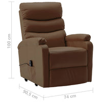 Thumbnail for Aufstehsessel Braun Kunstleder