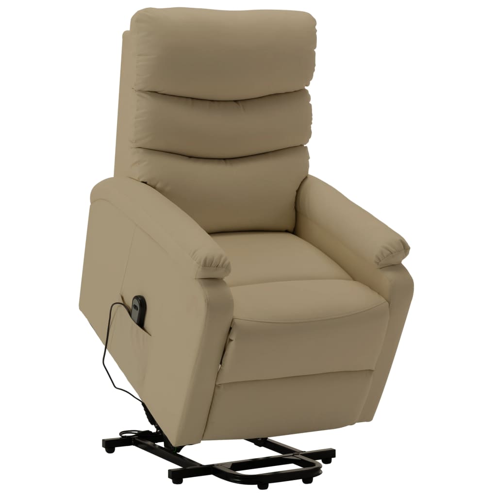 Aufstehsessel Cappuccino-Braun Kunstleder