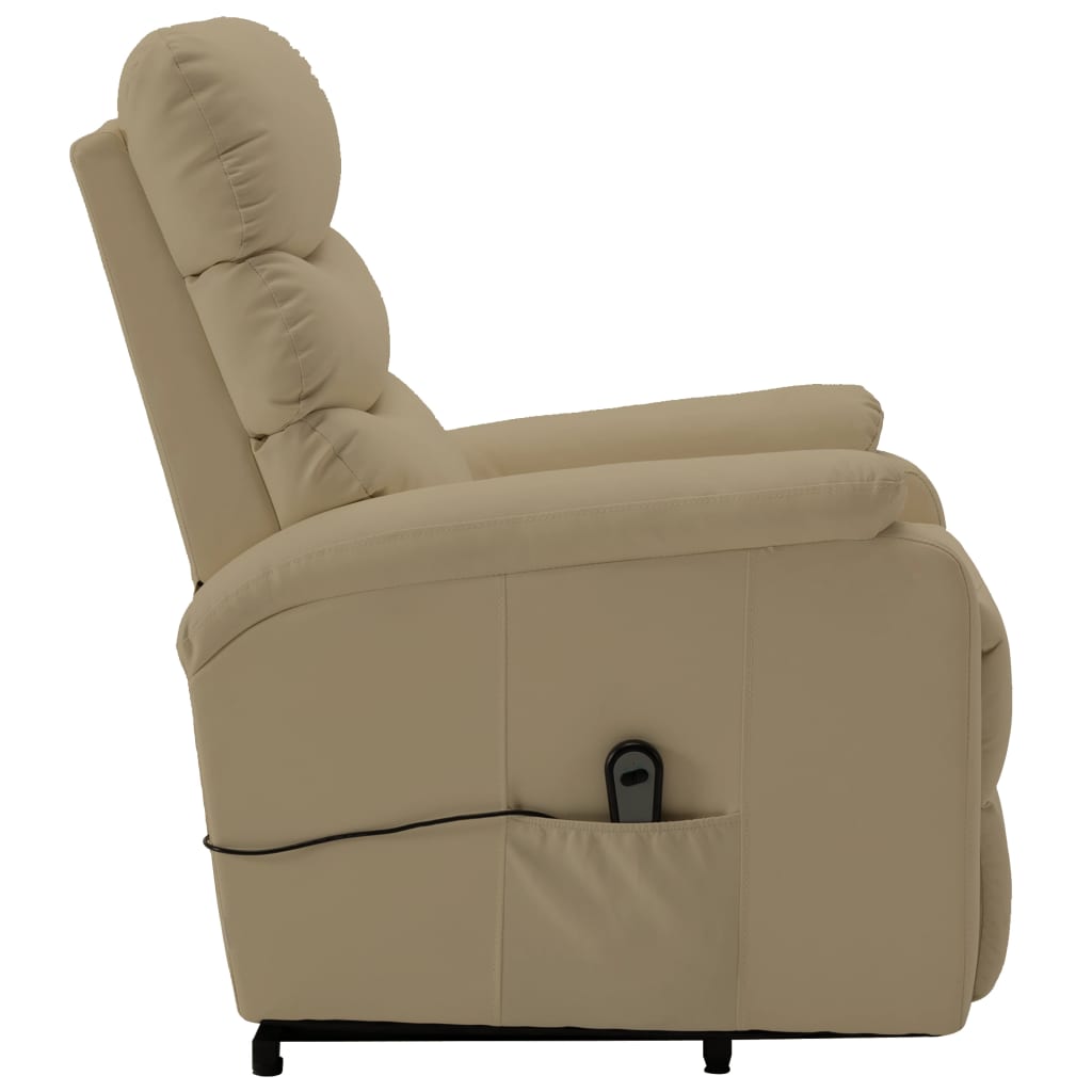 Aufstehsessel Cappuccino-Braun Kunstleder