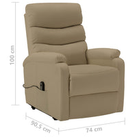 Thumbnail for Aufstehsessel Cappuccino-Braun Kunstleder