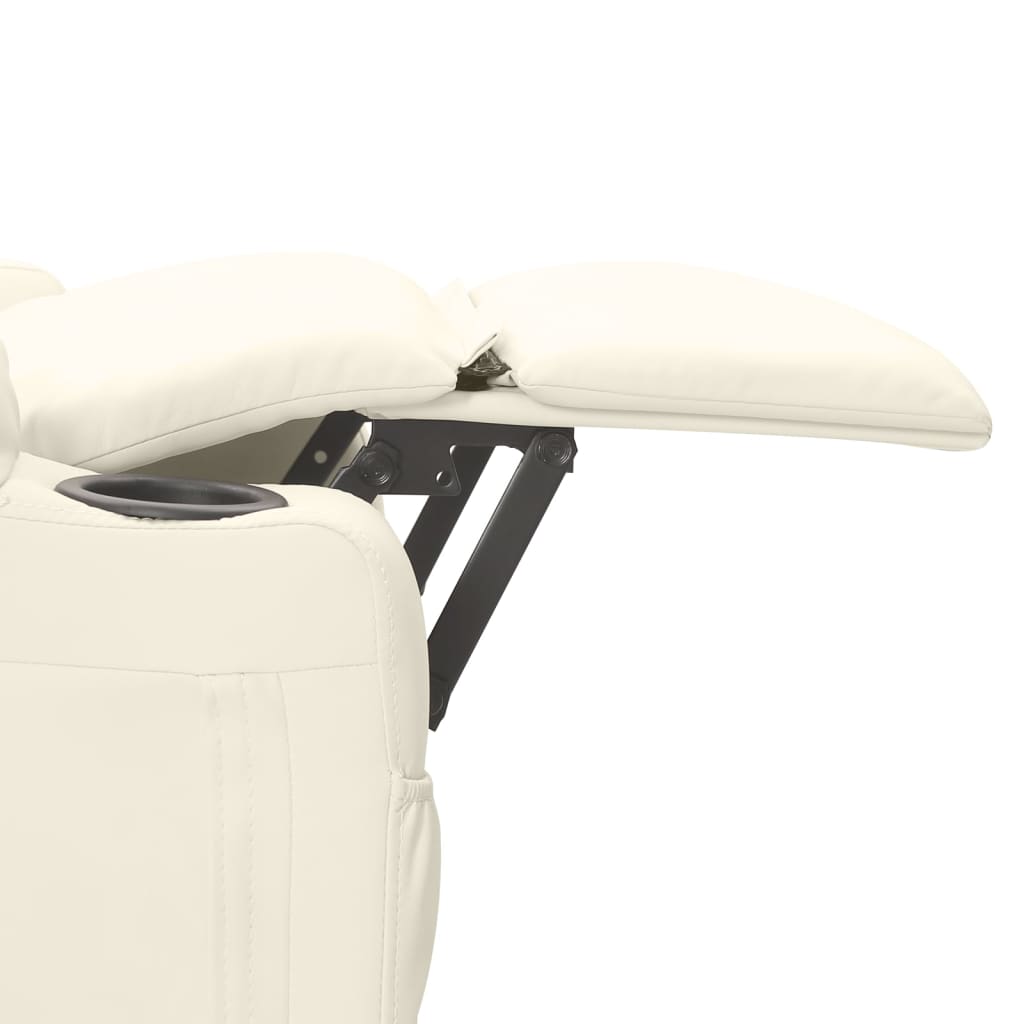 Massagesessel Cremeweiß Kunstleder