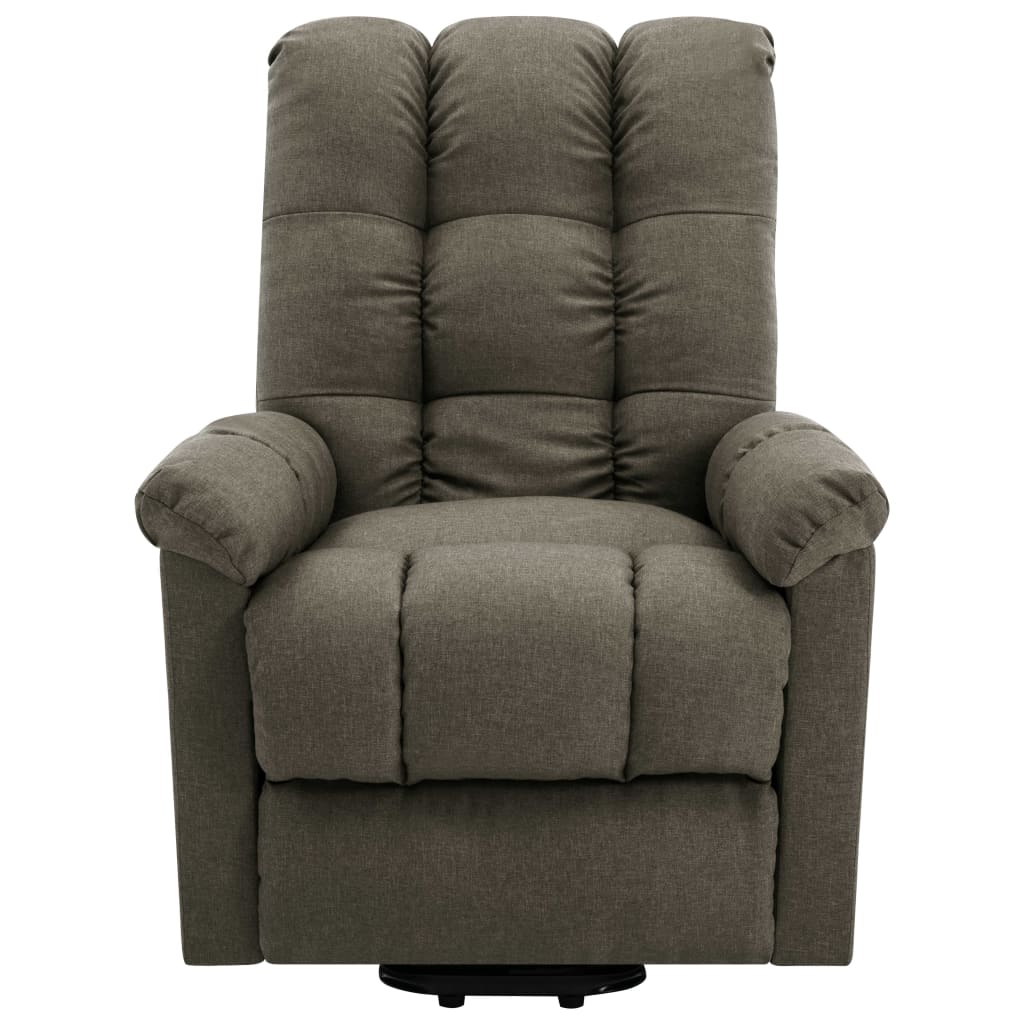 Massagesessel mit Aufstehhilfe Taupe Stoff