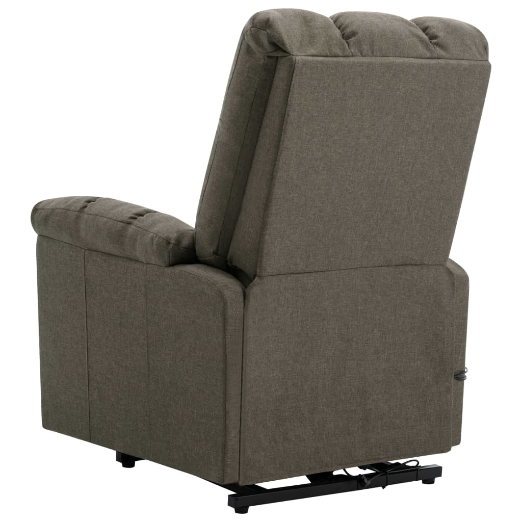 Massagesessel mit Aufstehhilfe Taupe Stoff