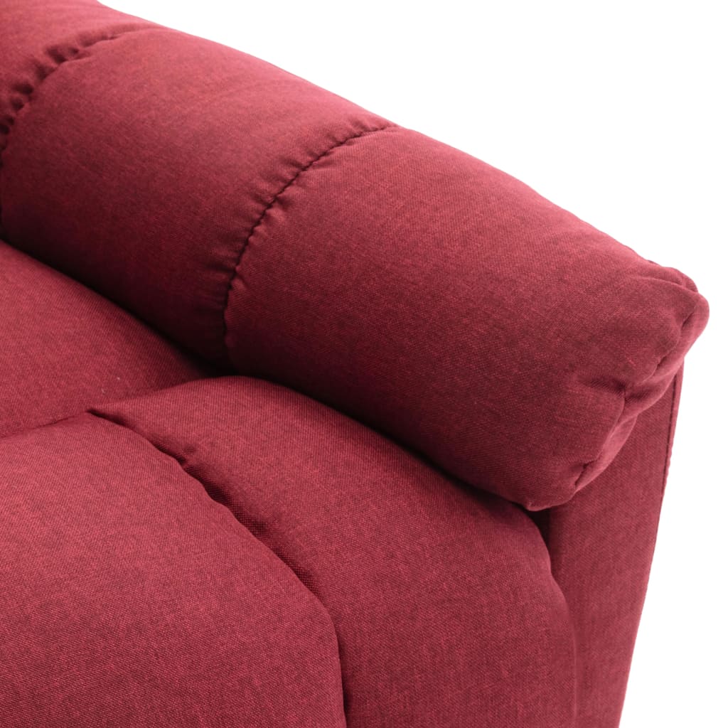 Massagesessel Weinrot Stoff