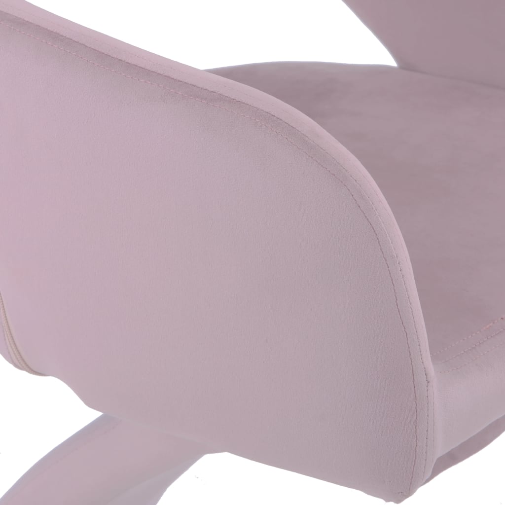 Esszimmerstühle 2 Stk. Rosa Samt