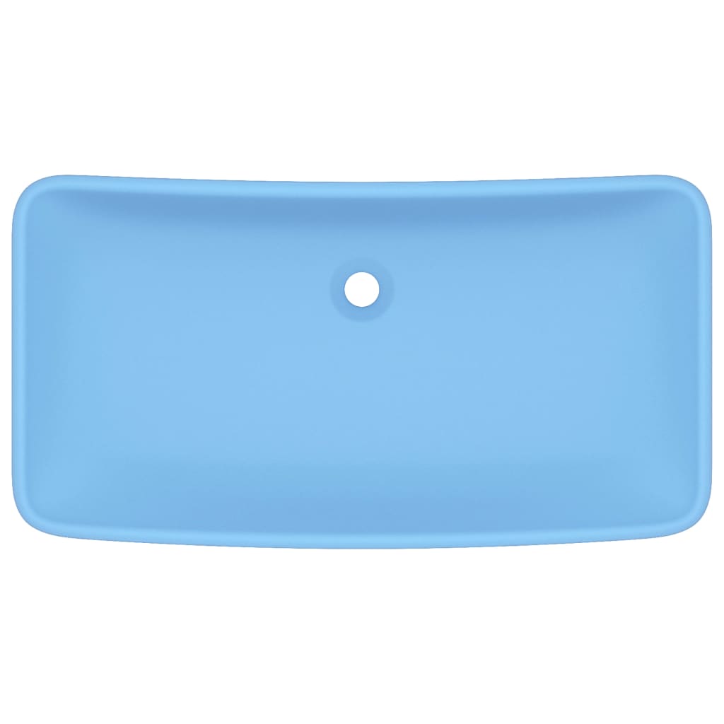 Luxus-Waschbecken Rechteckig Matt Hellblau 71x38 cm Keramik