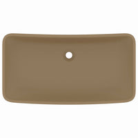 Thumbnail for Luxus-Waschbecken Rechteckig Matt Creme 71x38 cm Keramik