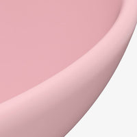 Thumbnail for Luxus-Waschbecken Rund Matt Rosa 32,5x14 cm Keramik