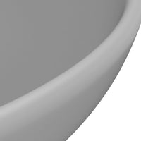 Thumbnail for Luxus-Waschbecken Rund Matt Hellgrau 32,5x14 cm Keramik