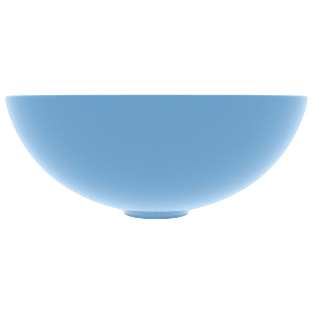 Waschbecken Keramik Hellblau Rund