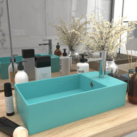 Thumbnail for Badezimmer-Waschbecken mit Überlauf Keramik Hellgrün