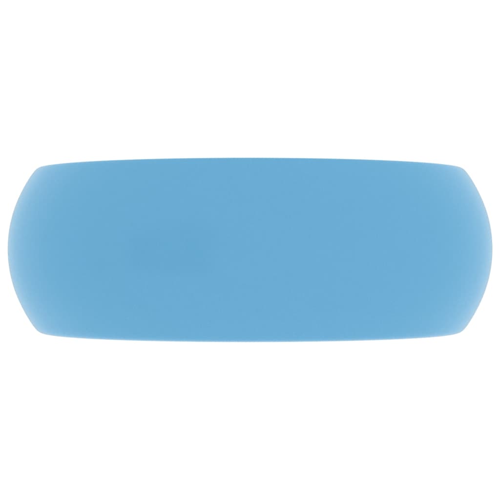 Luxuriöses Waschbecken Rund Matt Hellblau 40x15 cm Keramik