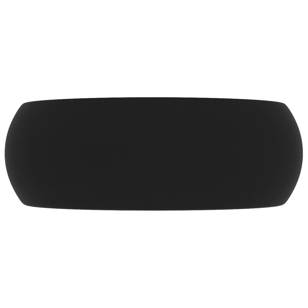 Luxuriöses Waschbecken Rund Matt Schwarz 40x15 cm Keramik