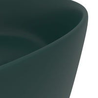 Thumbnail for Luxuriöses Waschbecken Rund Matt Dunkelgrün 40x15 cm Keramik