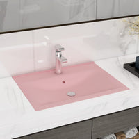 Thumbnail for Luxus-Waschbecken mit Hahnloch Matt-Rosa 60x46 cm Keramik