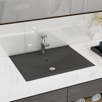 Thumbnail for Luxus-Waschbecken mit Hahnloch Matt-Dunkelgrau 60x46 cm Keramik