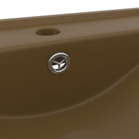 Thumbnail for Luxus-Waschbecken mit Hahnloch Matt-Creme 60x46 cm Keramik