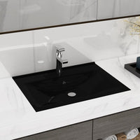 Thumbnail for Luxus-Waschbecken mit Hahnloch Matt-Schwarz 60x46 cm Keramik