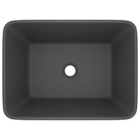 Thumbnail for Luxus-Waschbecken Matt Dunkelgrau 41x30x12 cm Keramik