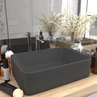 Thumbnail for Luxus-Waschbecken Matt Dunkelgrau 41x30x12 cm Keramik