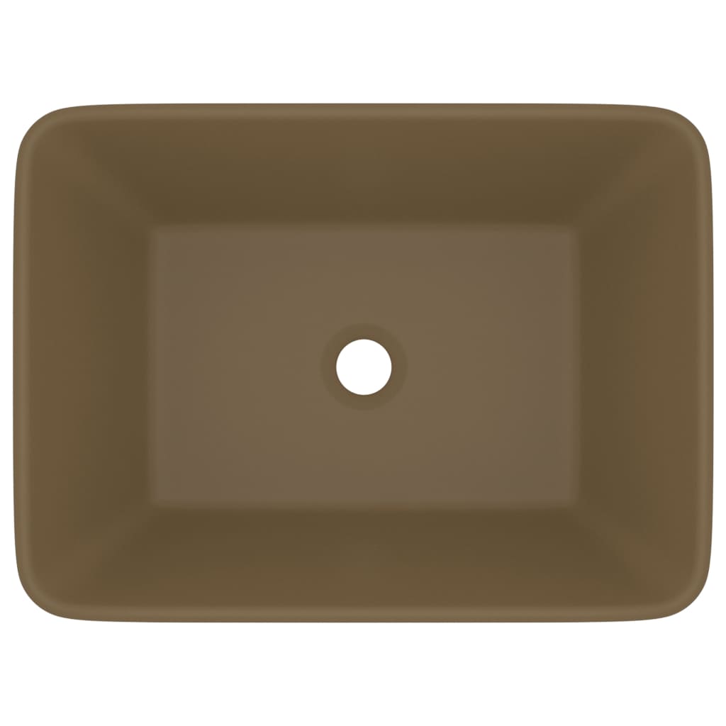 Luxus-Waschbecken Matt Creme 41x30x12 cm Keramik