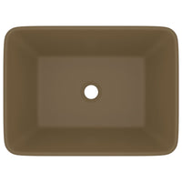 Thumbnail for Luxus-Waschbecken Matt Creme 41x30x12 cm Keramik